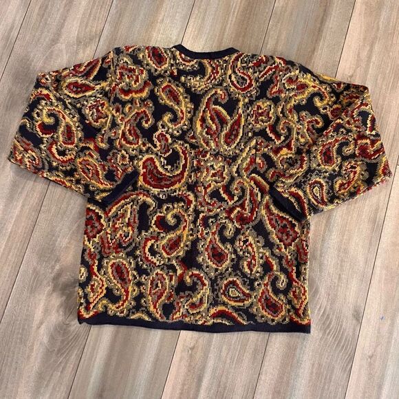 Norton McNaughton Blue Pattern Casual Sweater Women Medium - Picture 4 of 4